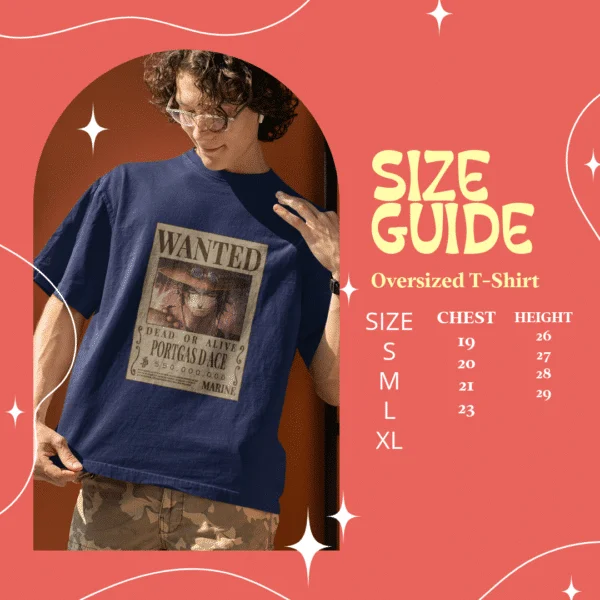 Ace Oversized T-Shirt Size Guide