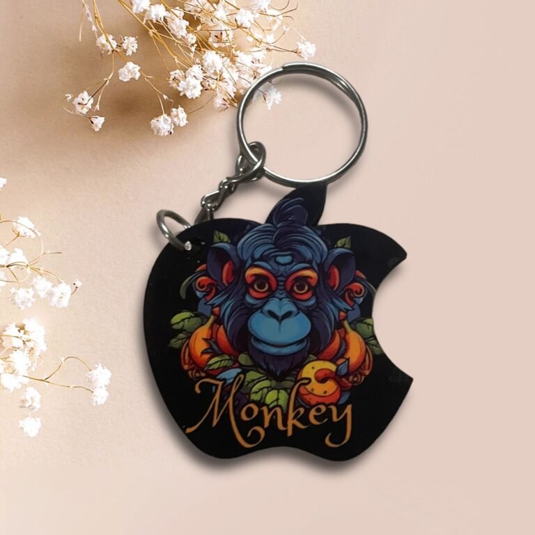 Afro Monkey Keychain