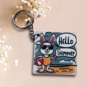 Beach Bunny Keychain: Hello Summer Accessory