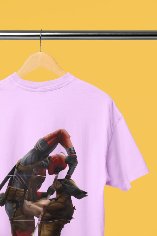 Deadpool Vs Wolverine T-Shirt Back