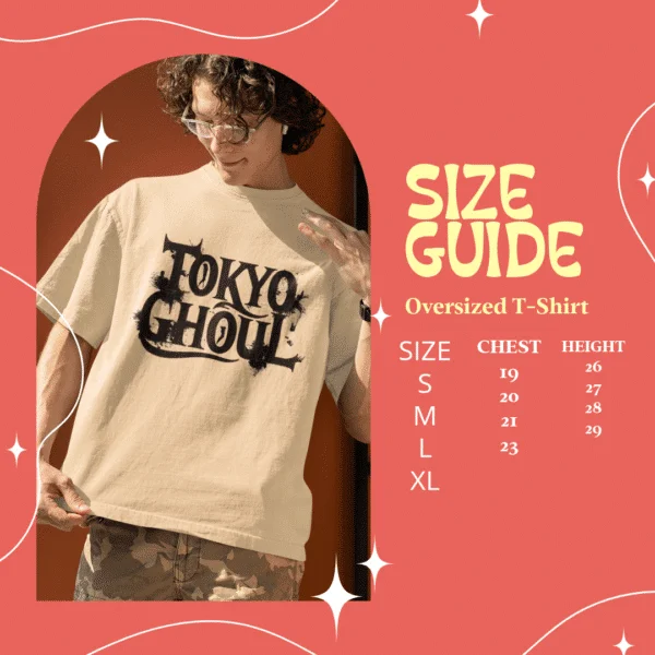 Tokyo Ghoul Oversized T-Shirt Size Guide