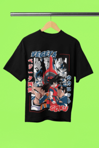 Goku and Vegeta - Oversized T-Shirt Front