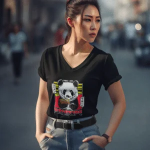 Pandope - Panda Dope V -Neck T-Shirt