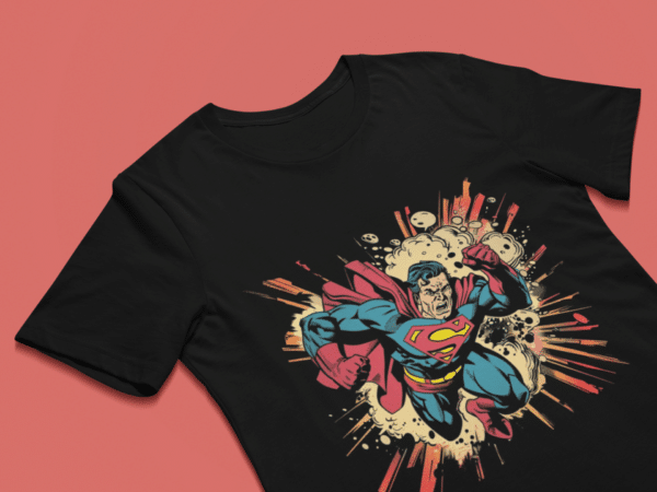 Retro Superman Half-Sleeve T-Shirt