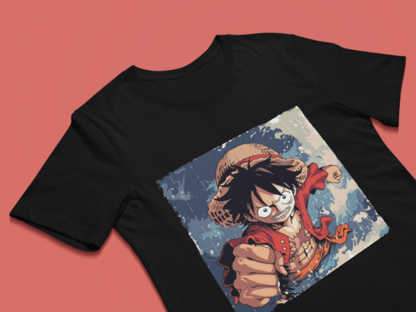 Luffy Black Half Sleeve T-Shirt