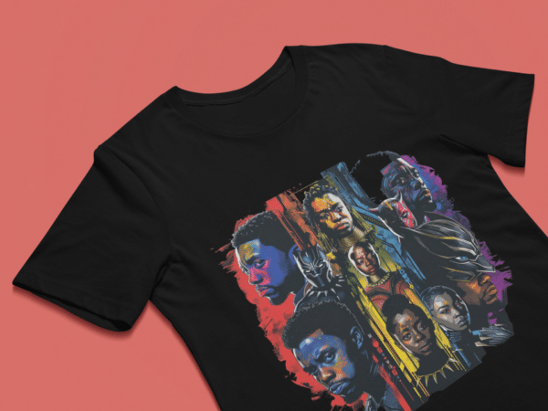 Black Panther Heroic Vibes Half-Sleeve T-Shirt