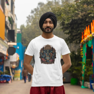 Steam Ganesh Half-Sleeve T-Shirt