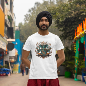 Divine Ganesh Half-Sleeve T-Shirt