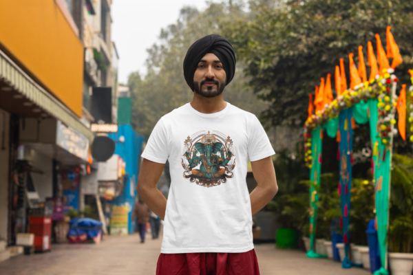 Divine Ganesh Half-Sleeve T-Shirt