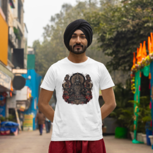 Shiv Meditating Half-Sleeve T-Shirt